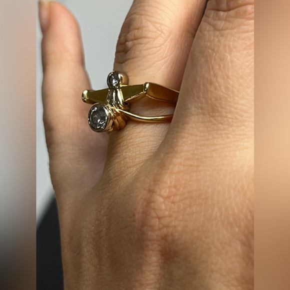 14K Diamond & Gold Ring Set - Picture 4 of 8